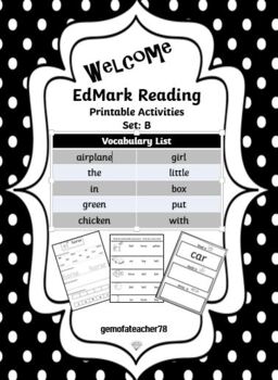 edmark reading level 1 printables